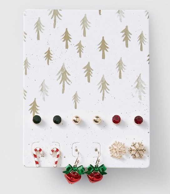 6 Pack Christmas Bells Earrings