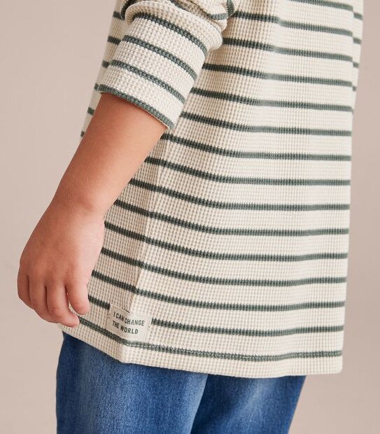 Waffle Long Sleeve Henley Top