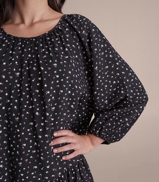 Lily Loves 3/4 Sleeve Smock Dress