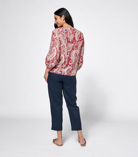 Button Through Peasant Blouse