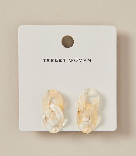 Double Link Resin Earrings