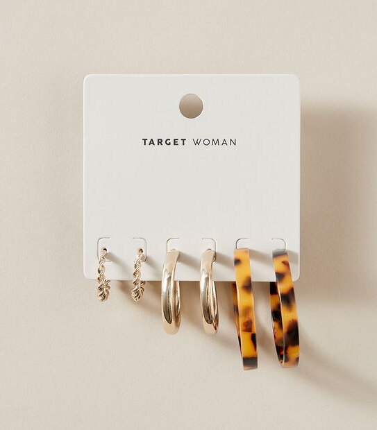 3 Pack Hoop Earrings