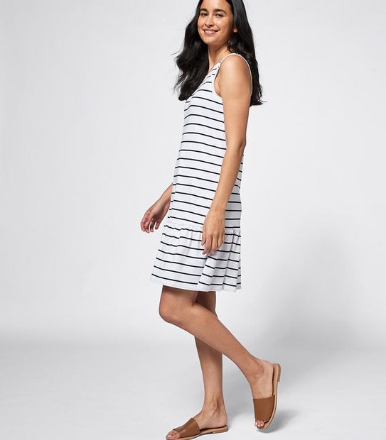 Organic Cotton Sleeveless Peplum Shift Dress