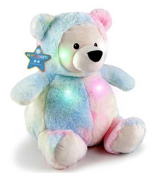 FAO Schwarz - Glow Brights - Toy Plush LED with Rainbow Bear 12-inch