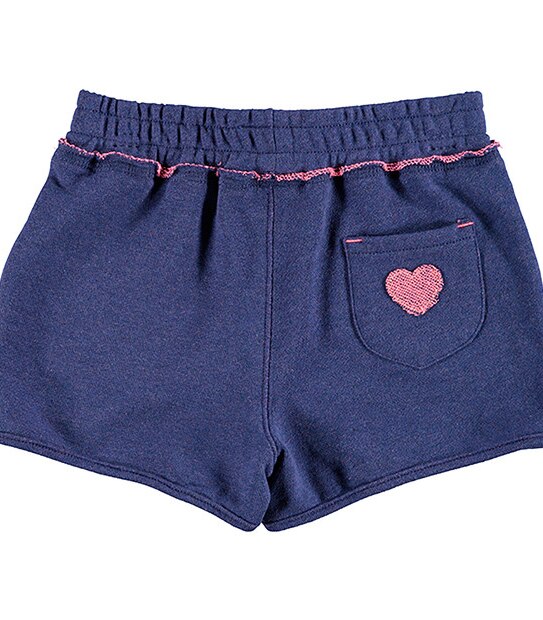 Girls' French Terry Knit Shorts - Blue 2 of 3