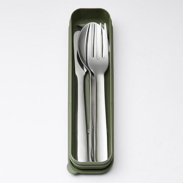5 PCE BABY TRAVEL CUTLERY SET WITH CARRY CASE