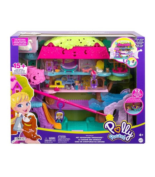 Polly Pocket Pollyville Pet Adventure Treehouse Playset