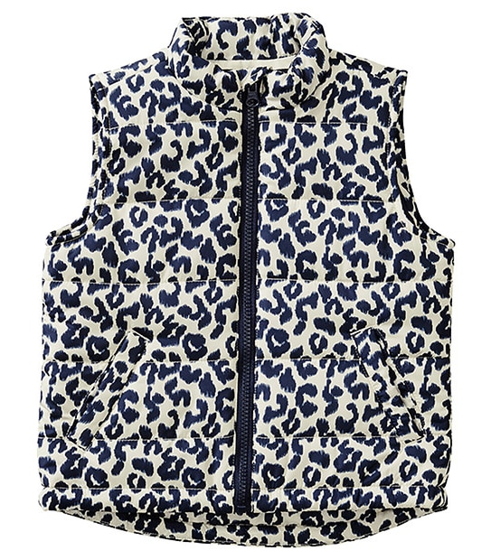 Animal Print Puffer Vest