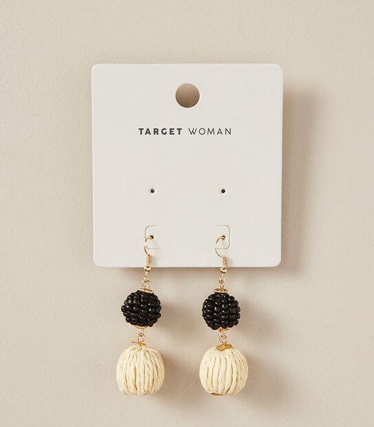 Beaded Woven Drop Earrings