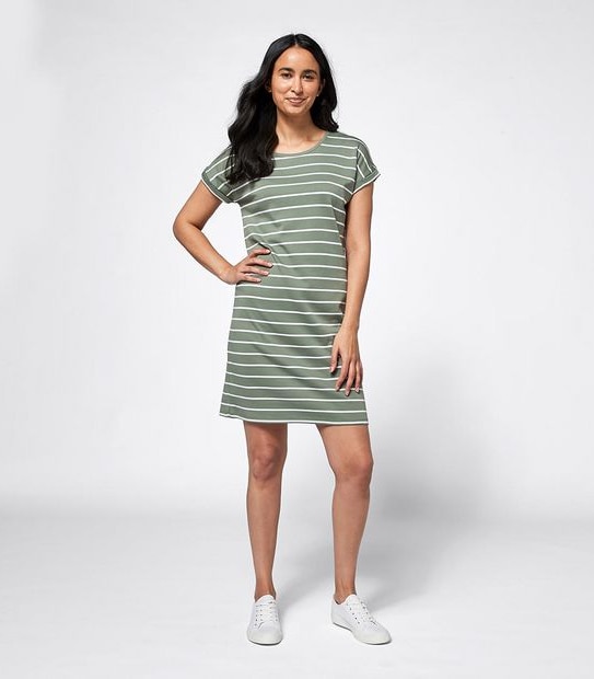 Organic Cotton Short Sleeve Knit Shift Dress