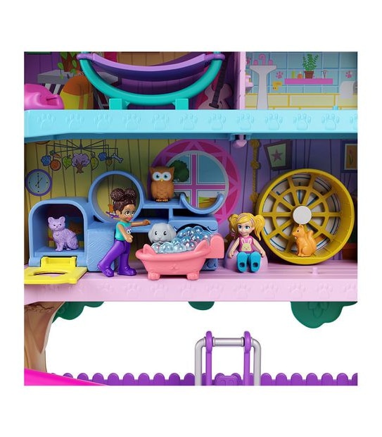 Polly Pocket Pollyville Pet Adventure Treehouse Playset