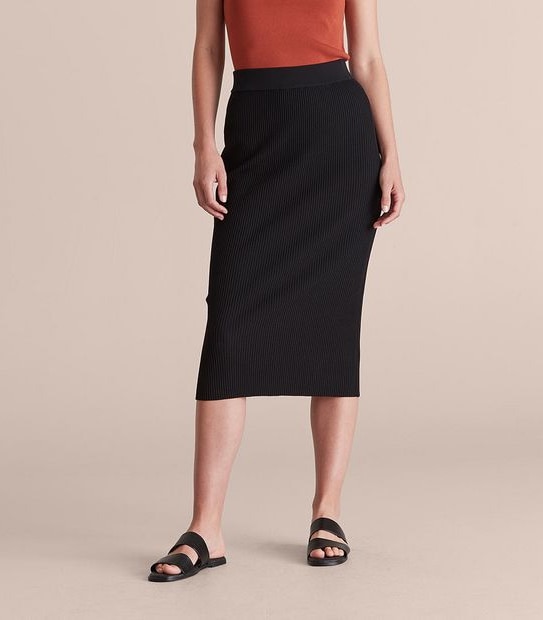 Preview Knit Rib Tube Midi Skirt