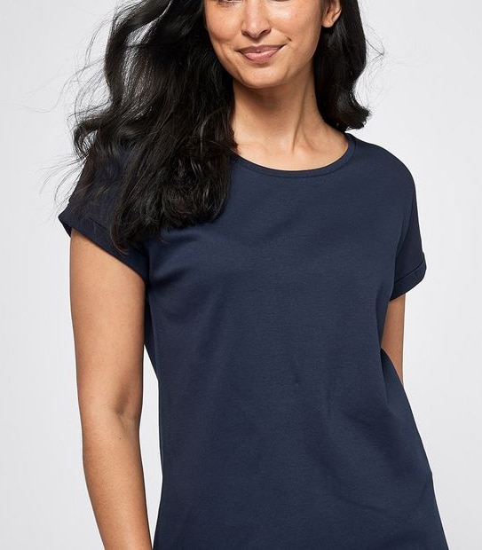 Organic Cotton Short Sleeve Knit Shift Dress