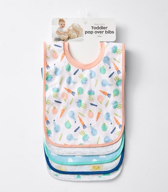 Toddler Pop Over Bibs 5 Pack - Little Friends