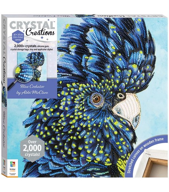 Crystal Creations Canvas Blue Cockatoo
