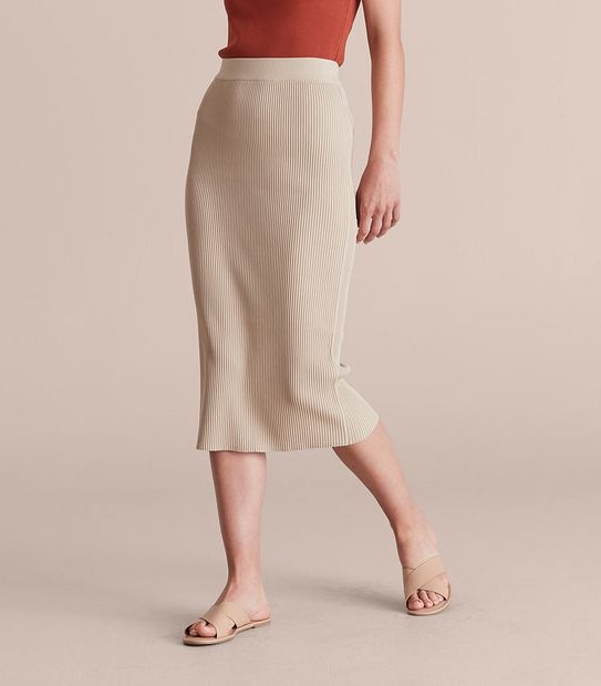 Preview Knit Rib Tube Midi Skirt