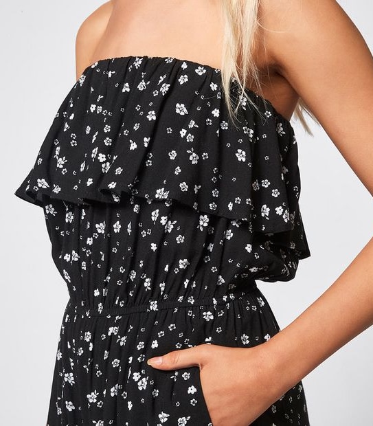 Lily Loves Woven Jumpsuit - Black Ditsy Floral