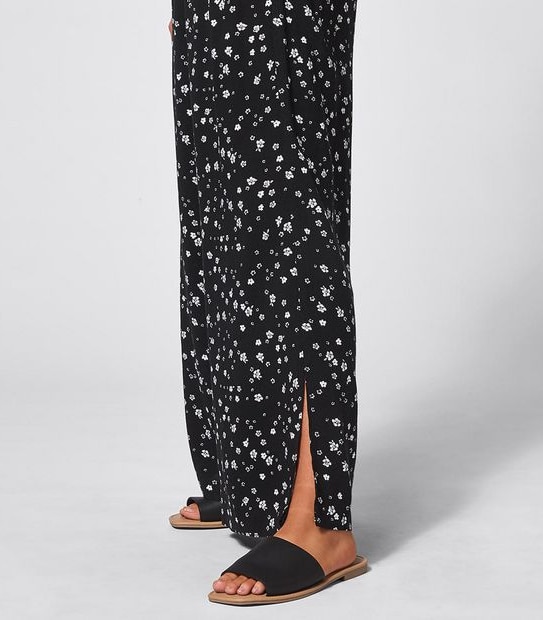 Lily Loves Woven Jumpsuit - Black Ditsy Floral