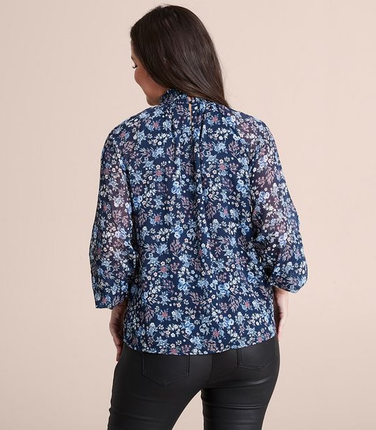 Dannii Minogue Petites Shirred Neck Blouse