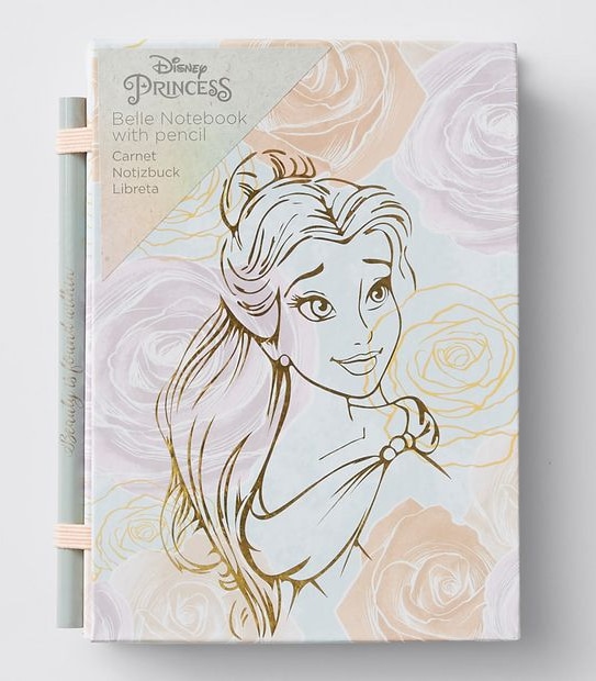 Disney Princess Belle A6 Notebook With Pencil