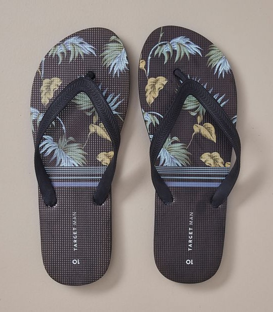 M MAUI SPLICED TROPICAL THONG  SIZE 7-13