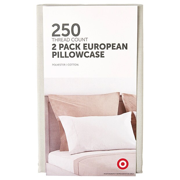 Target 2 Pack 250 Thread Count European Pillowcases - Silver