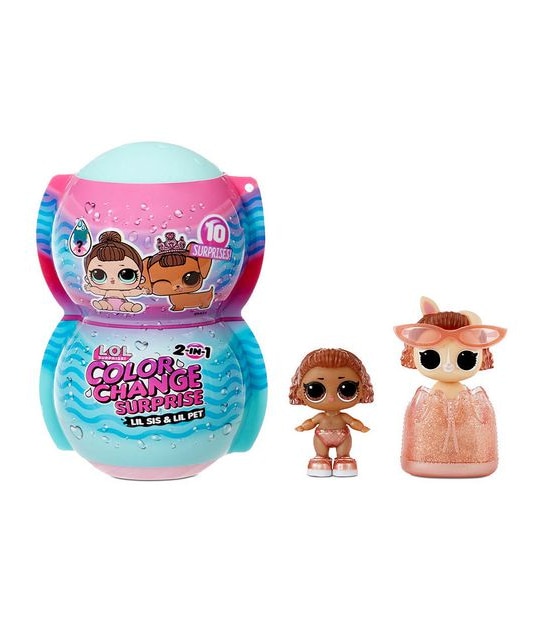 2-n-1 L.O.L. Surprise! Me & My Lil Sis & Lil Pet Colour Change Surprise&trade; with 10 Surprises - Assorted*