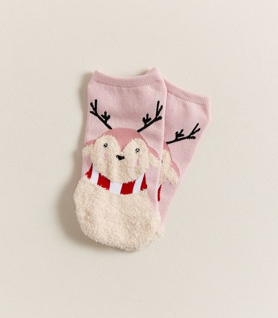 Simon De Winter Low Cut Christmas Bauble Socks - Reindeer