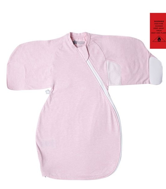 Tommee Tippee The Original Grobag Swaddle Wrap 0-3 Months Pink Marl