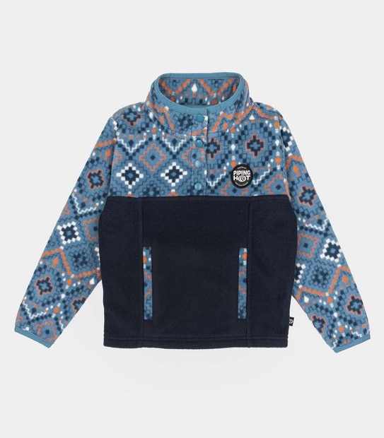 Piping Hot Fleece Geometric Jumper