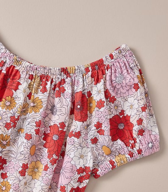 Linen Blend Floral Top