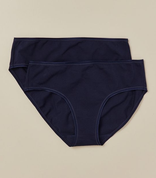 2 Pack Everyday Cotton Midi Briefs