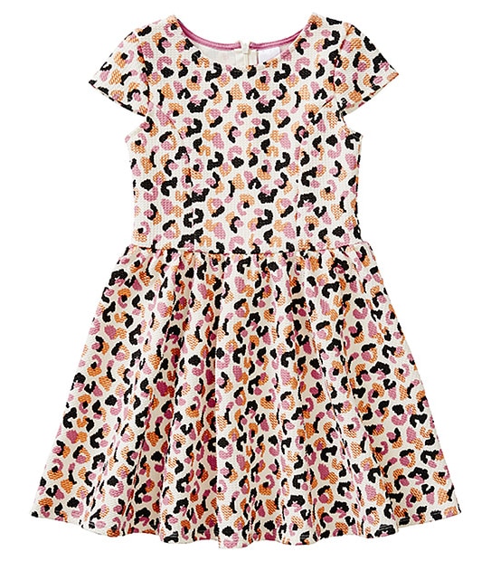 Metallic Animal Print Party Dress