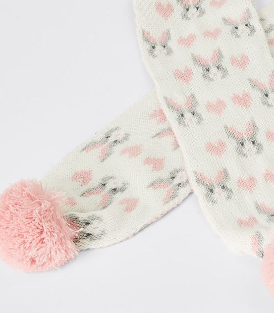 Bunny Knit Scarf - Pink