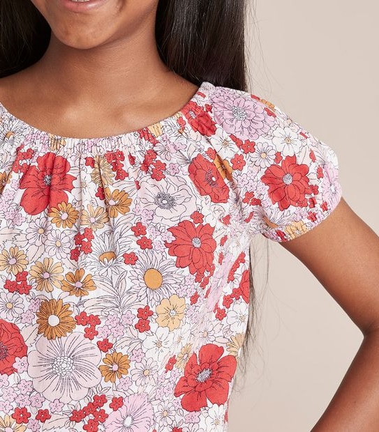 Linen Blend Floral Top