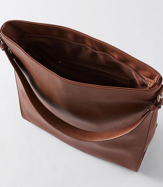 Slouch Hobo Shoulder Bag - Tan