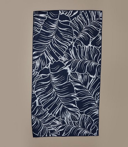 Sand-Free Palm Print Beach Towel