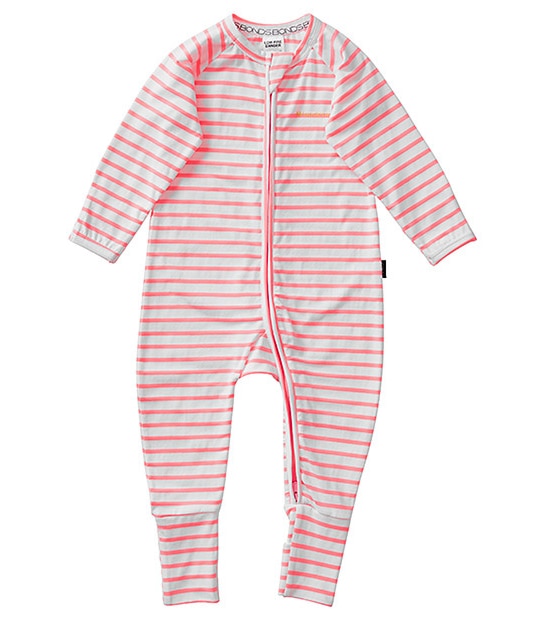 Bonds Print Zip Wondersuit - Fluoro Pink