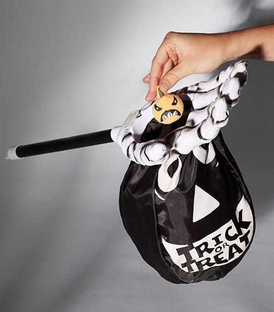 Halloween Trick Or Treat Skeleton Basket