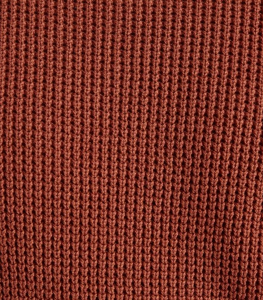 Waffle Knit Crew Neck Jumper