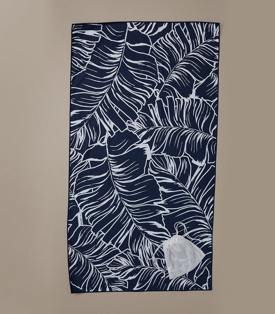 Sand-Free Palm Print Beach Towel
