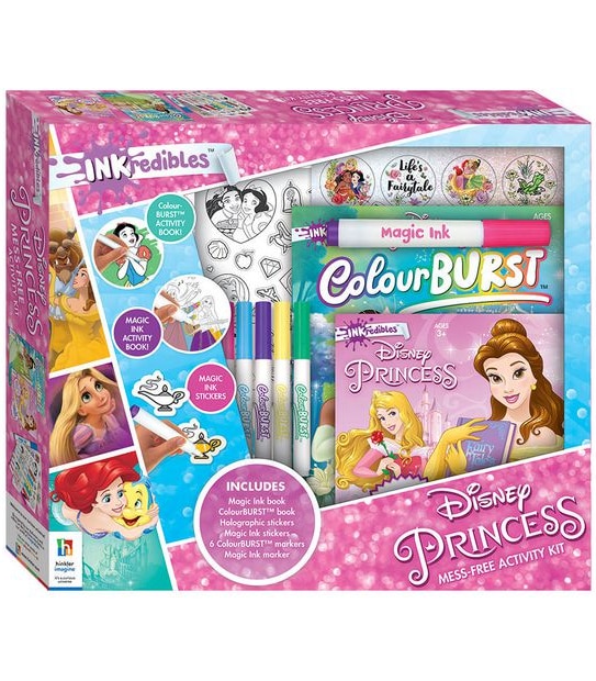 INKredibles Disney Princess ColourBurst Mess-Free Activity Kit - Book