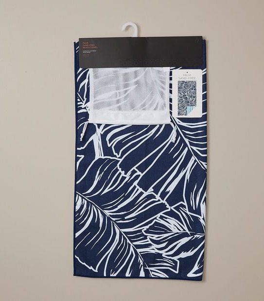 Sand-Free Palm Print Beach Towel