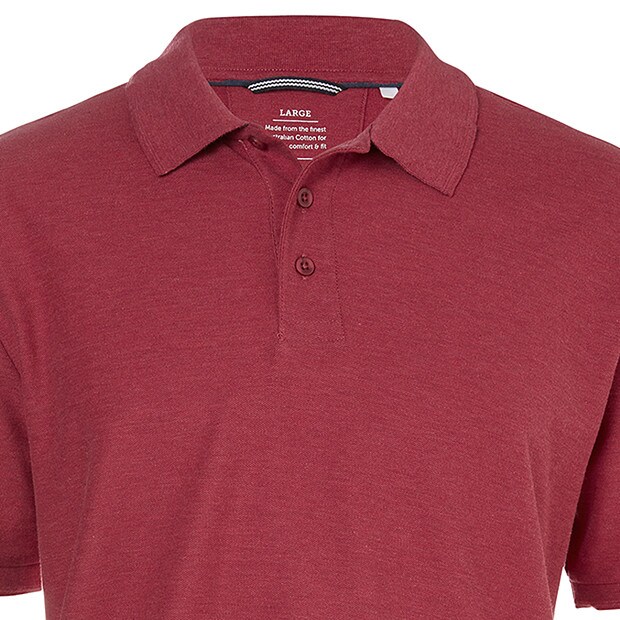 Men's Australian Cotton Polo Shirt Red Target Australia