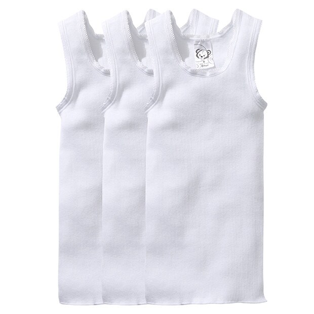 essentials Baby 3 Pack Vests - Optic White essentials Baby 3 Pack Vests - Optic White