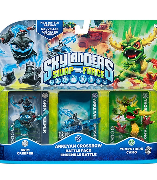 Skylanders SWAP Force Battle Pack: Grim Creeper + Thorn Horn Camo + Arkeyan Crossbow