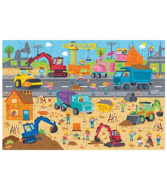 Trucks & Diggers - Book & Puzzle