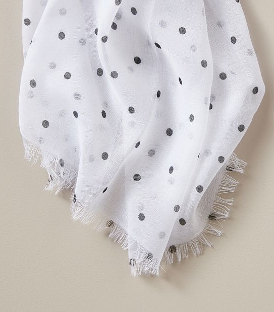 Polka Dot Print Scarf