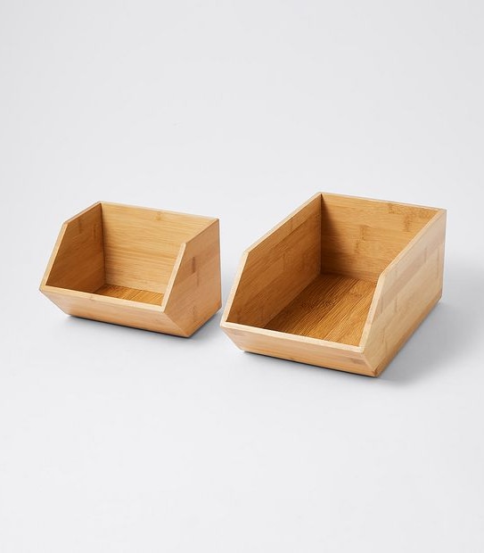 Bamboo Small Stackable Basket