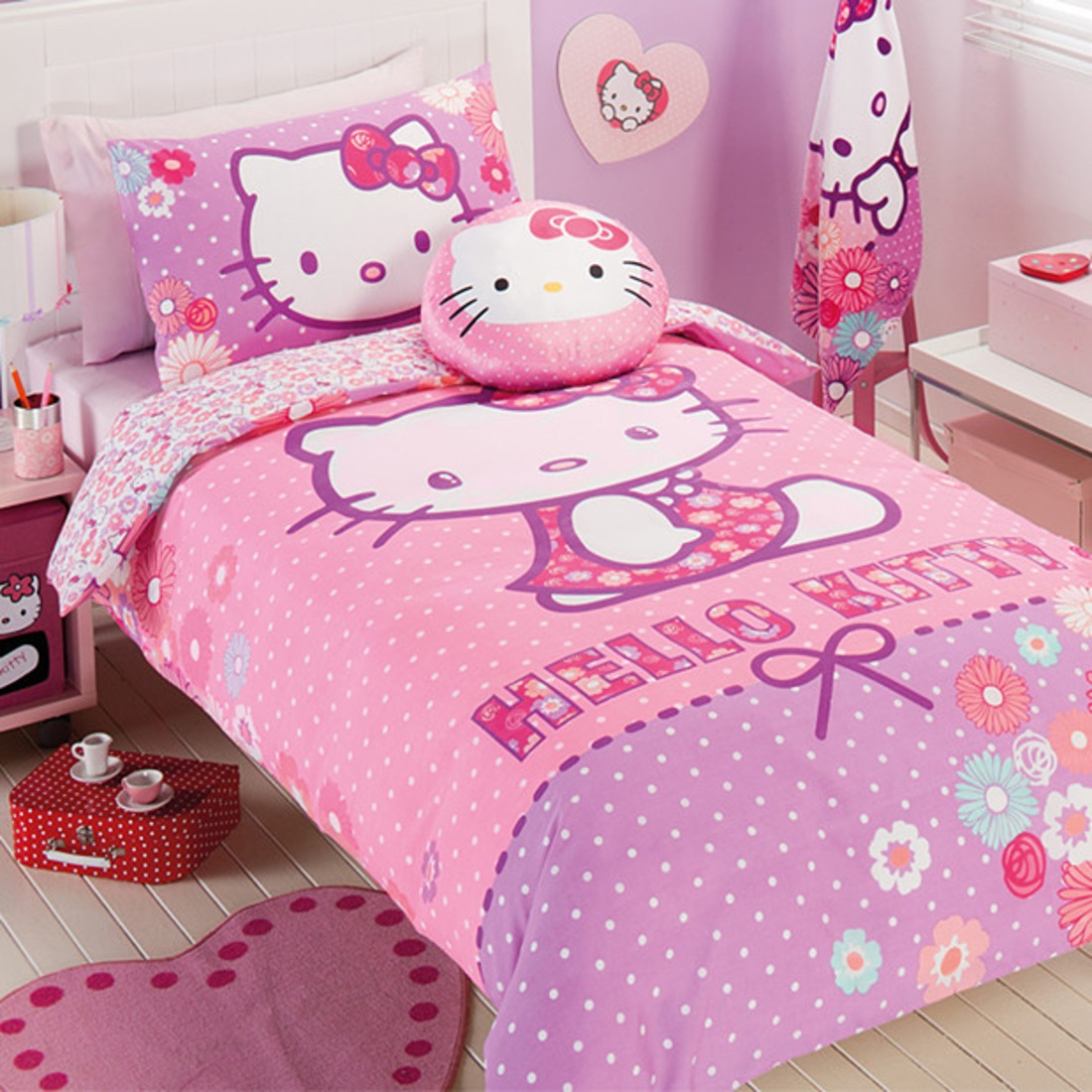 Hello Kitty Flower Fest Quilt Cover Set Target Australia